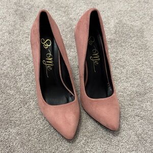 So Me Women's Blush Suede Heels